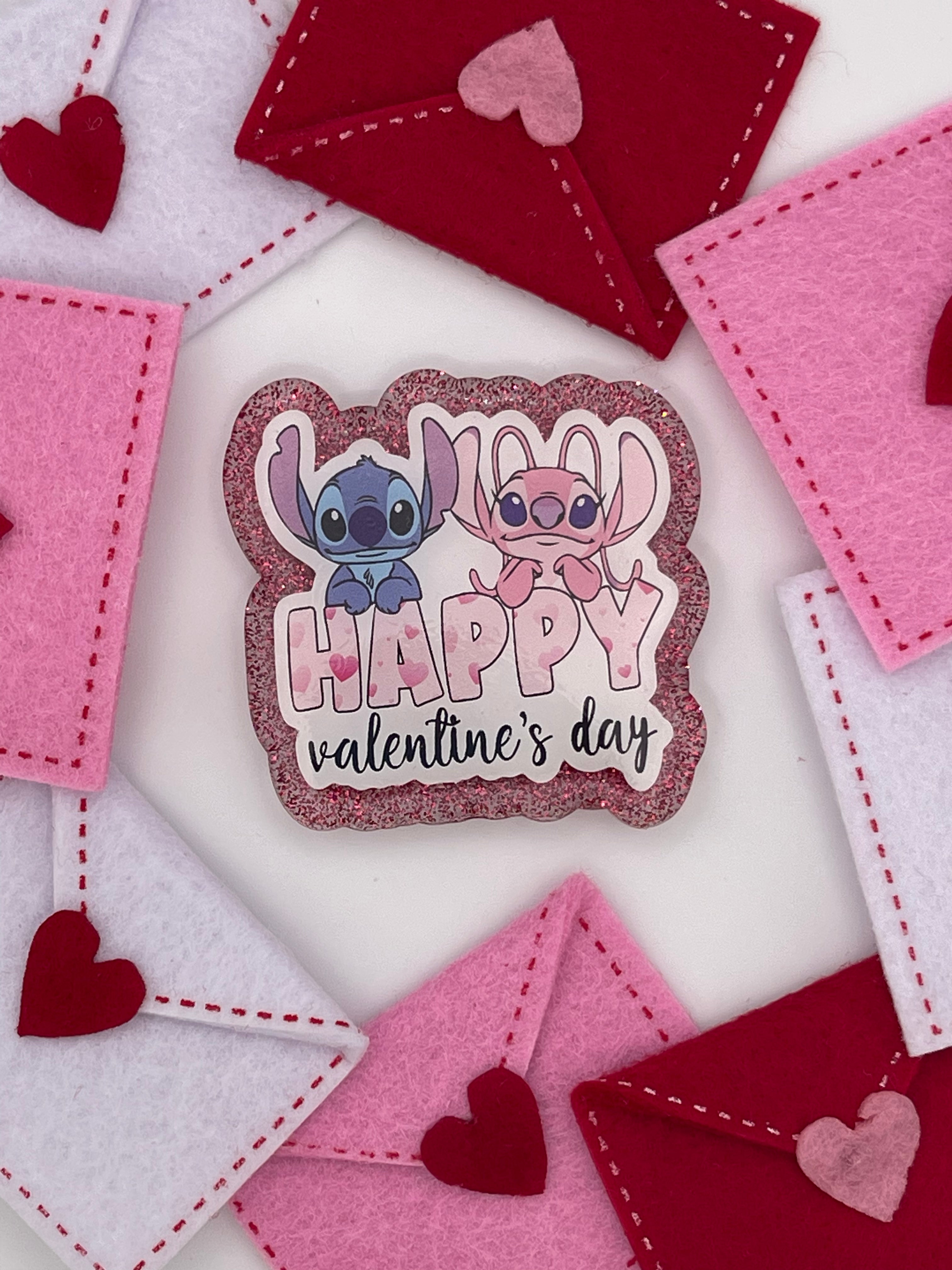 626 Happy Valentines Day - Badge Reel Design w/Alligator Reel