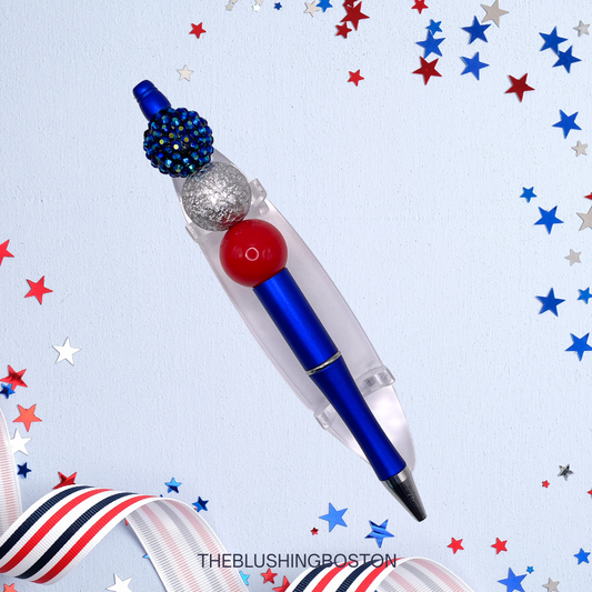 Bling USA - Red White & Blue - Beaded Pen