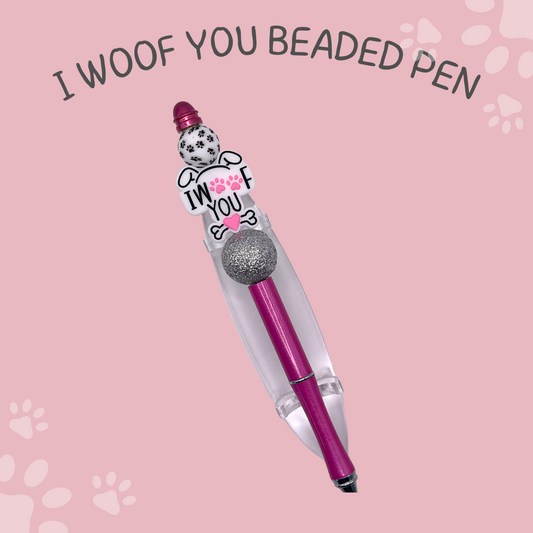 I Woof You - Beaded Pen