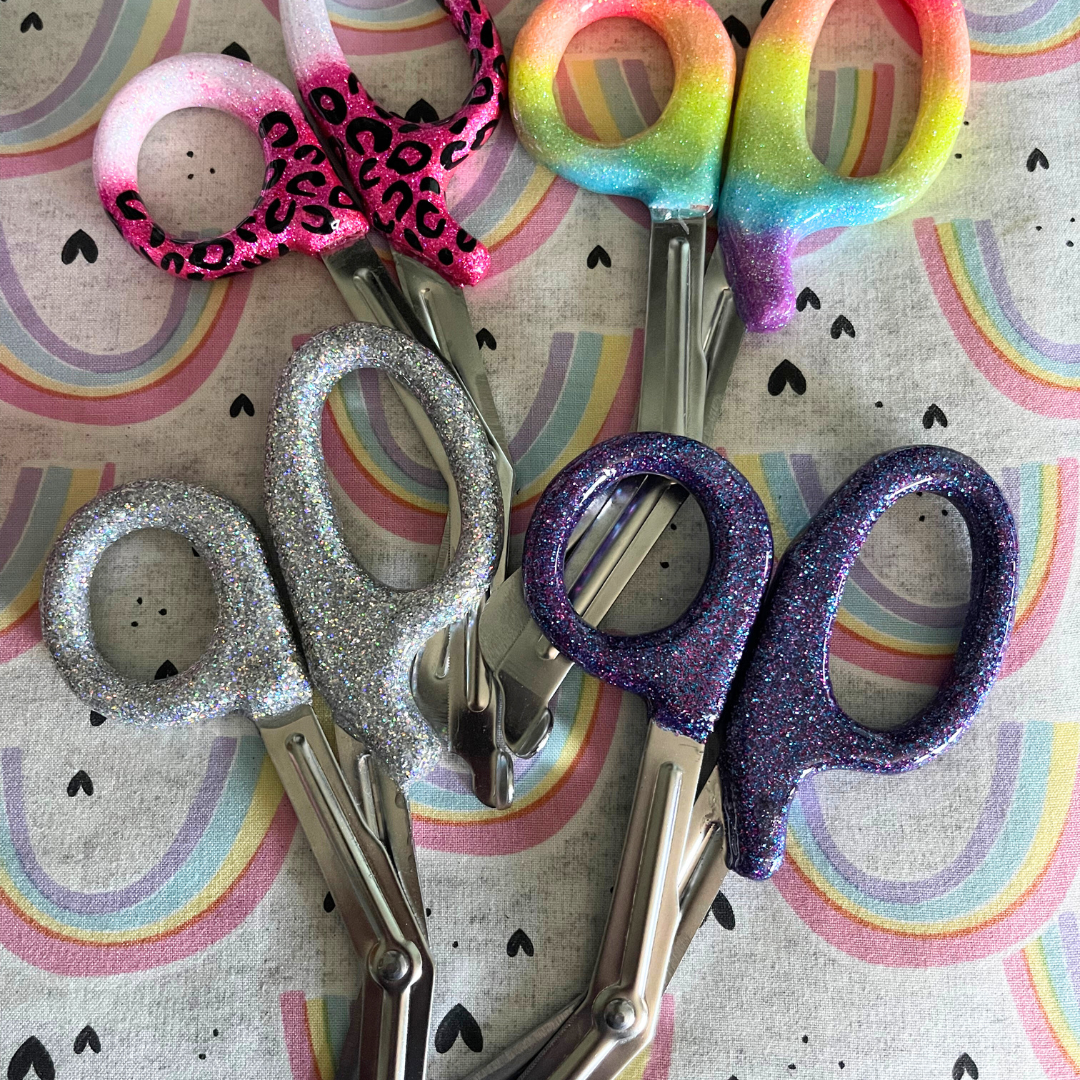 Glittered Medical Trauma Shears | EMT Nurse First Aid Scissors | Customized Shears