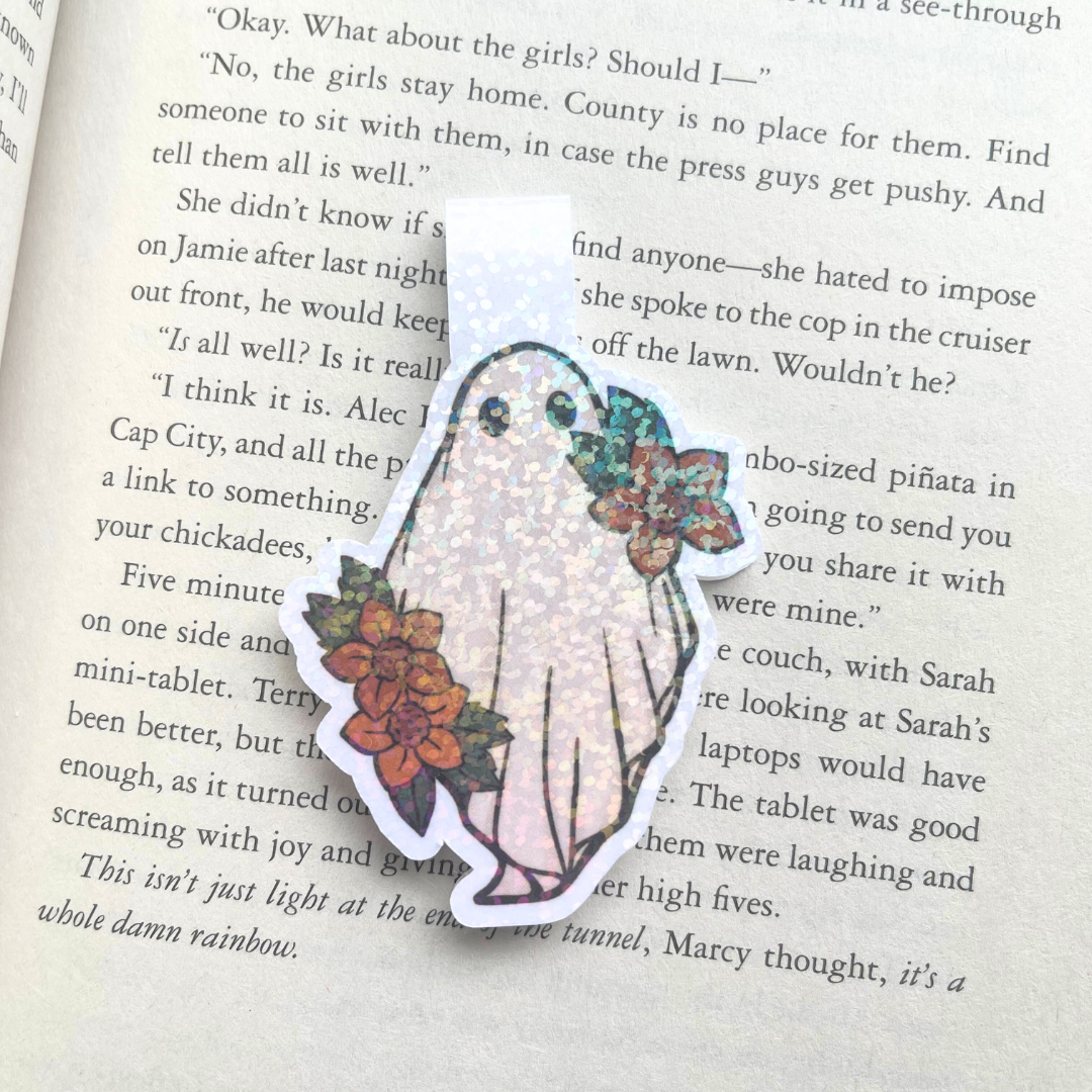 Fall Floral Ghost - Magnetic Bookmark