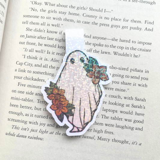 Fall Floral Ghost - Magnetic Bookmark