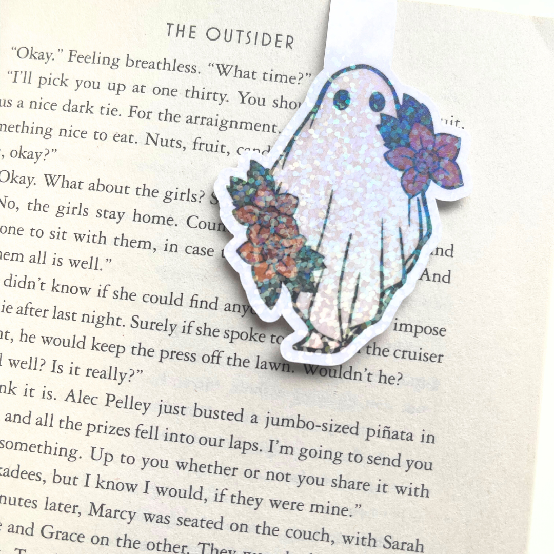 Fall Floral Ghost - Magnetic Bookmark