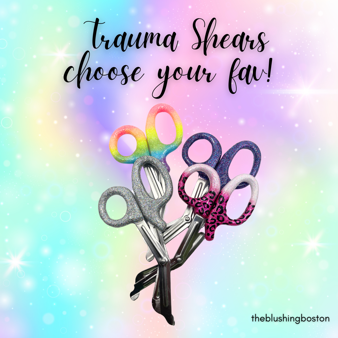 Glittered Medical Trauma Shears | EMT Nurse First Aid Scissors | Customized Shears