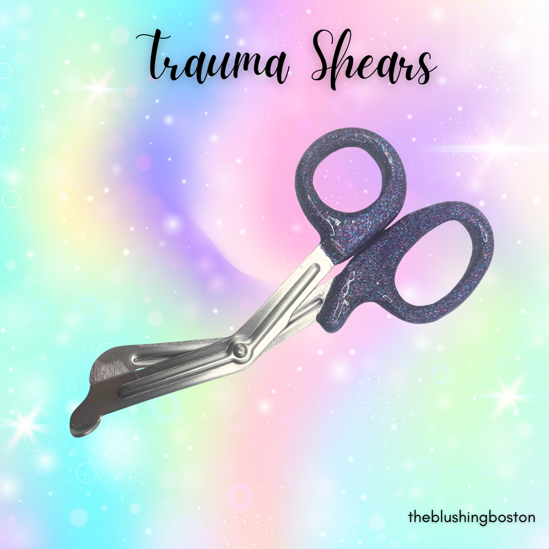 Glittered Medical Trauma Shears | EMT Nurse First Aid Scissors | Customized Shears