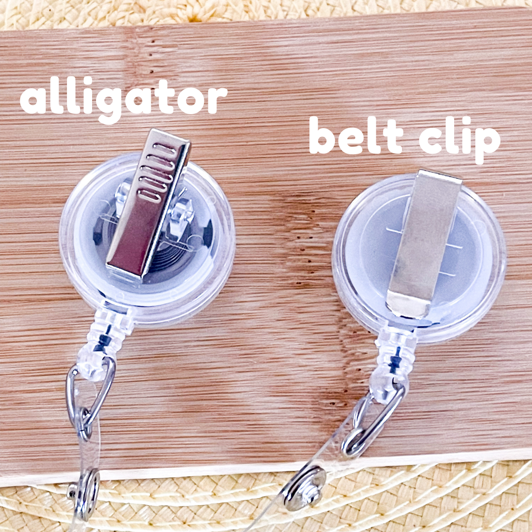 Stool Sample - Badge Reel Design w/Alligator Reel