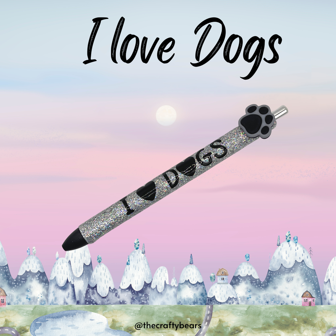 I love Dogs - Epoxyed Pens by Charlotte