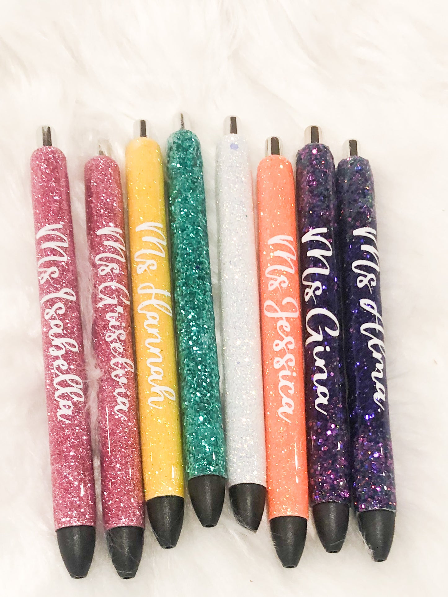 Custom Glitter Pens - Epoxyed Pens - Made to Order
