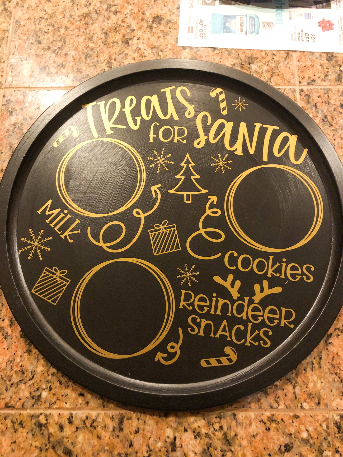 Santa's Cookie Tray - Round