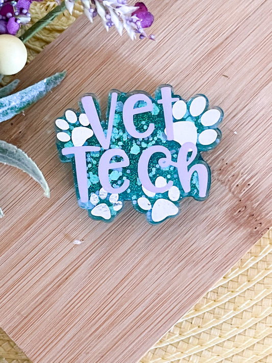 Vet Tech - Aqua - Badge Reel