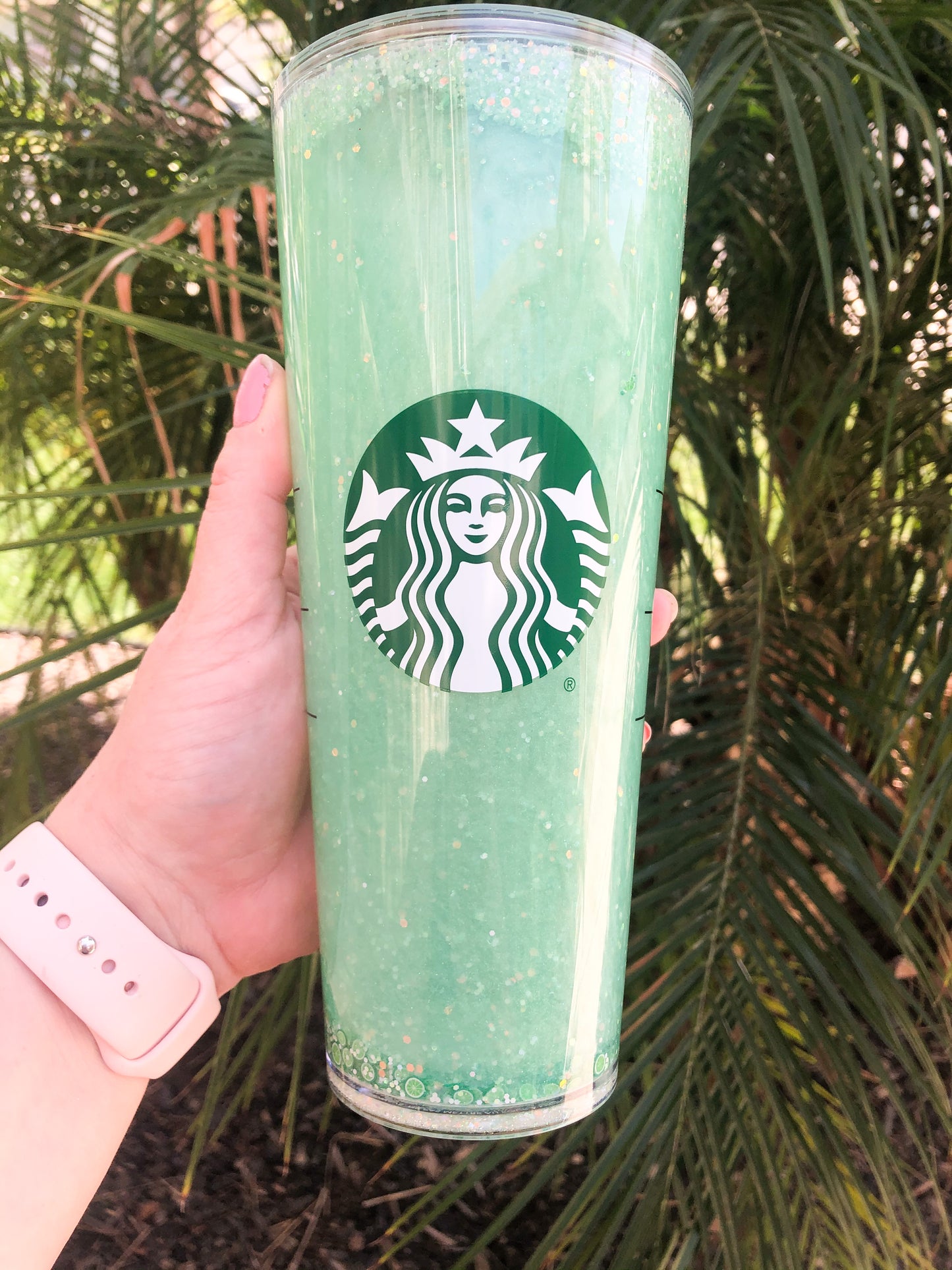 Margarita Time - Starbucks 24 oz Snow Globe Glitter Flow Cup