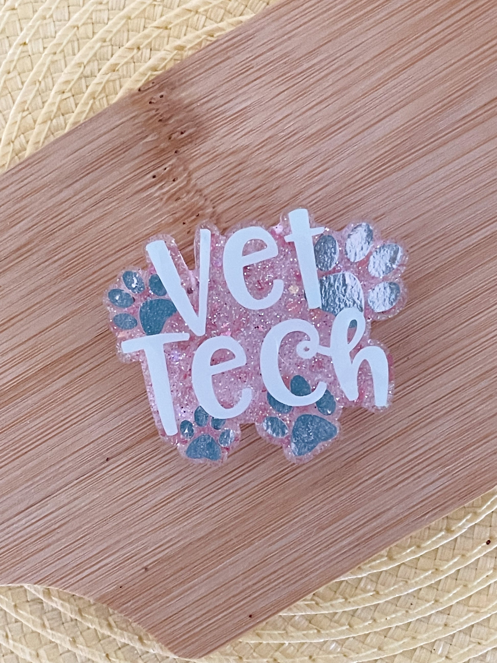 Vet Tech - Light Pink - Badge Reel Design Only