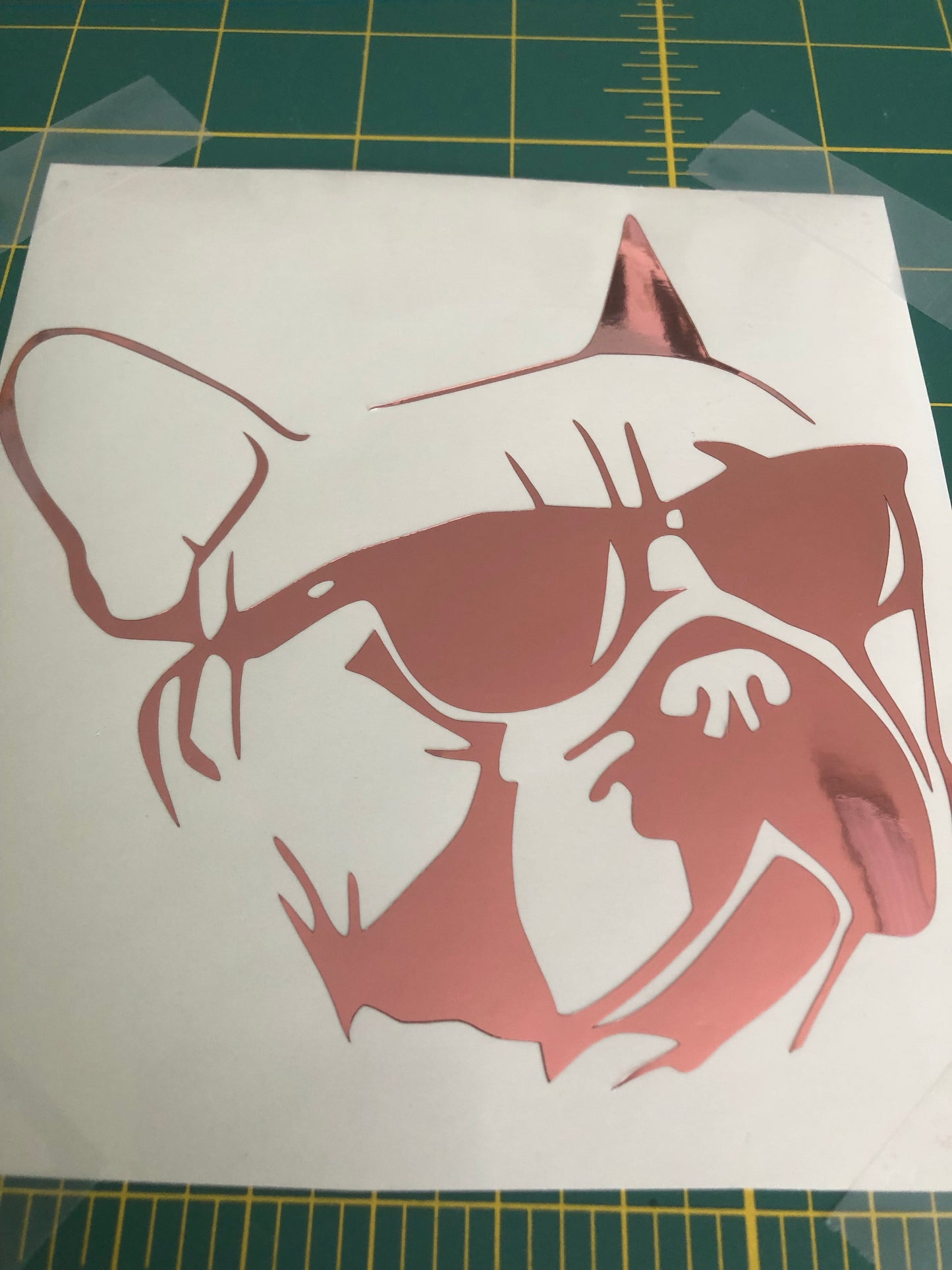 Rose Gold Chill Frenchie Decal