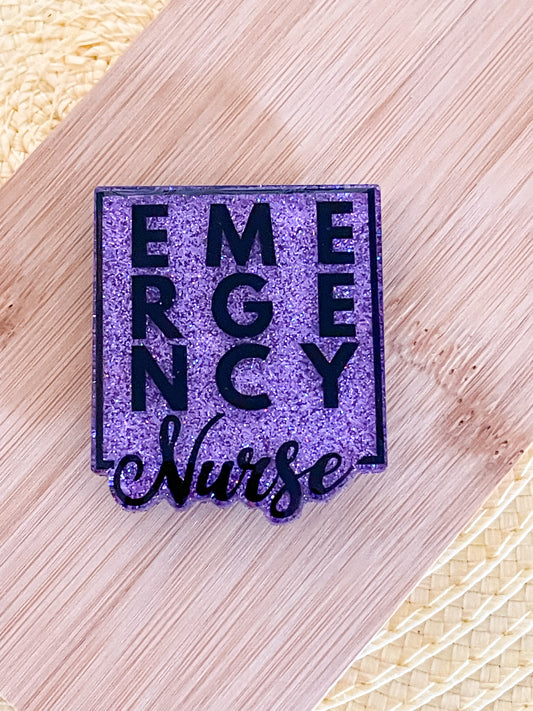 Emergency Room Nurse - Purple Crush - Badge Reel
