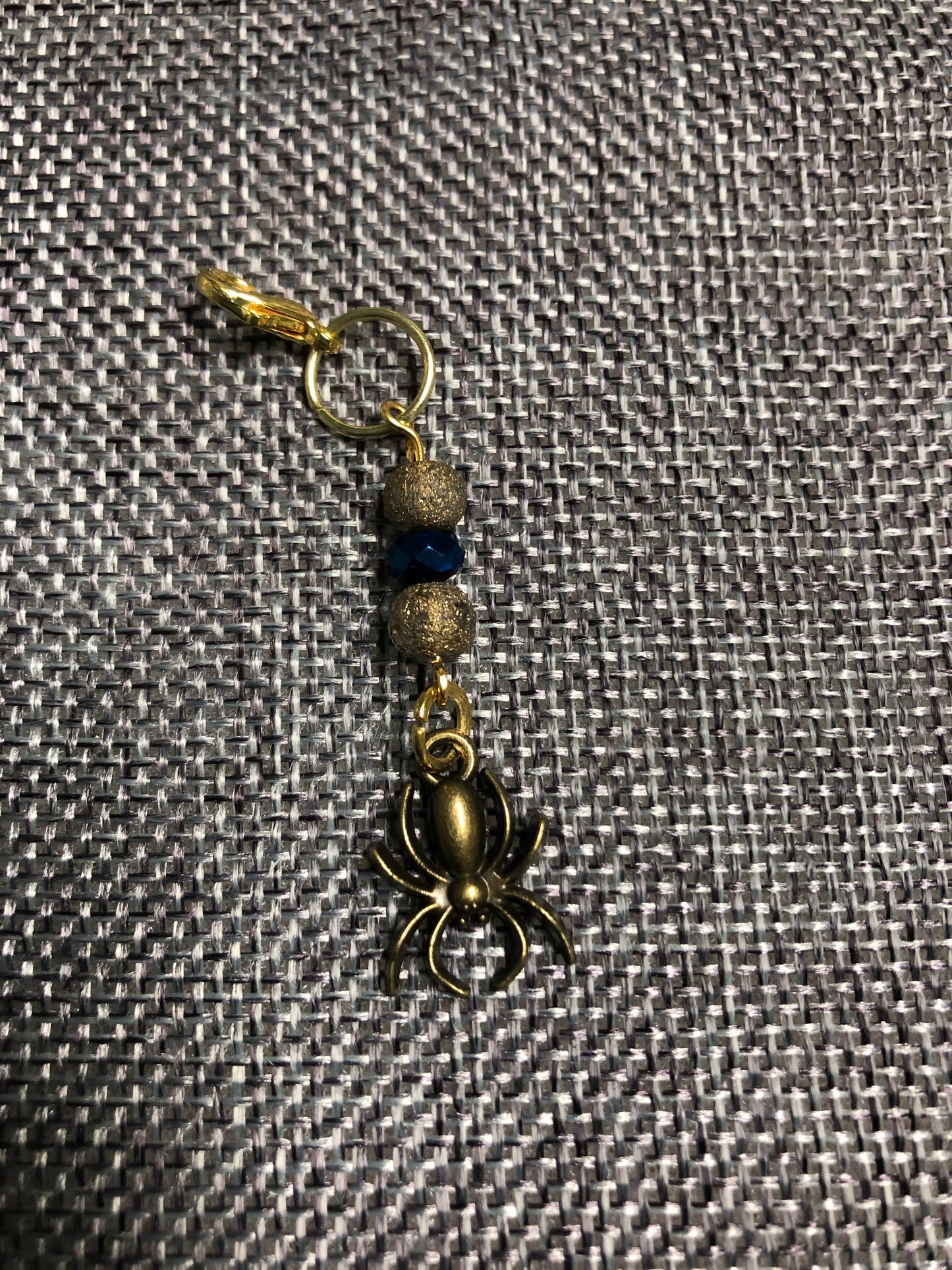 Small Spider Zip Charm