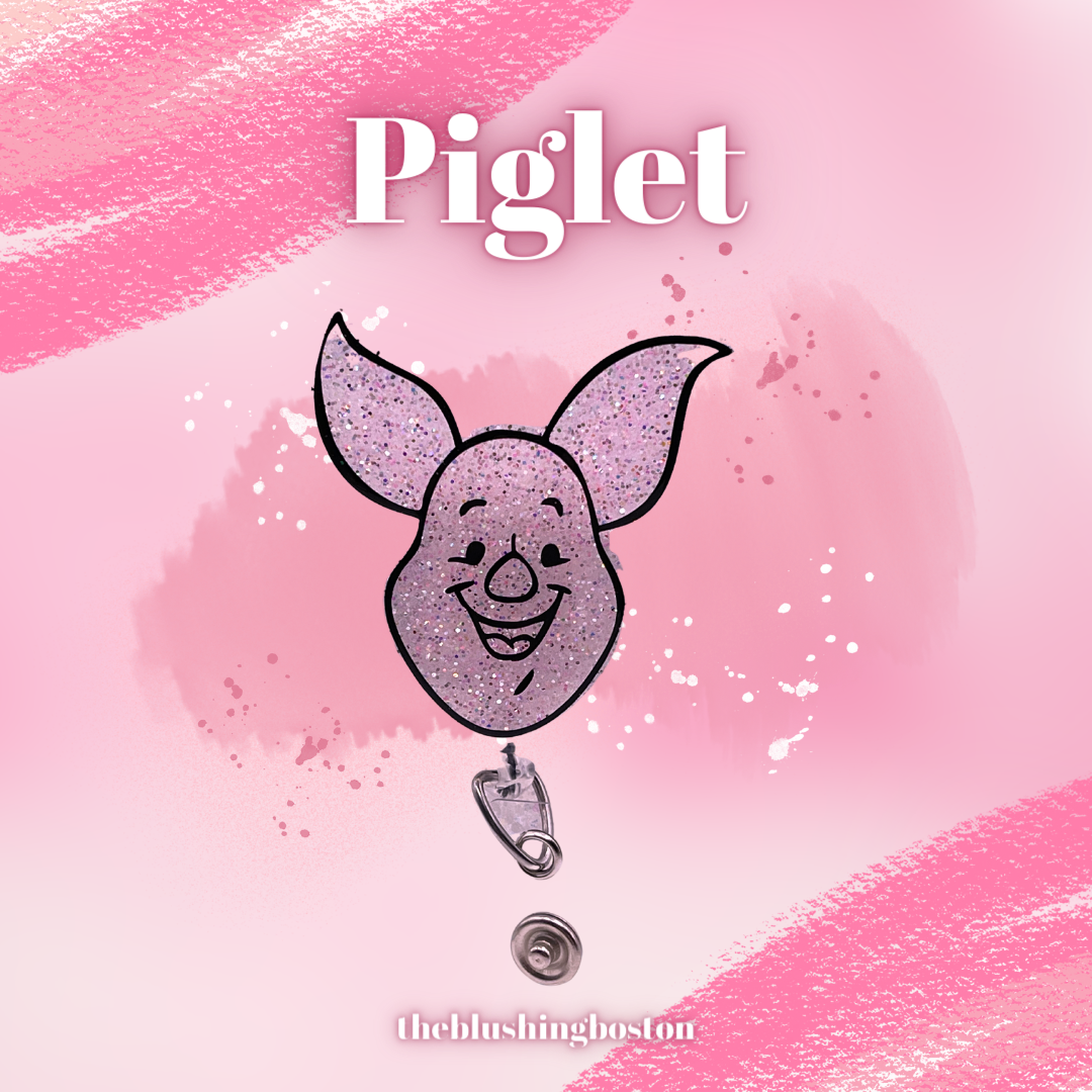 Piglet- Badge Reel