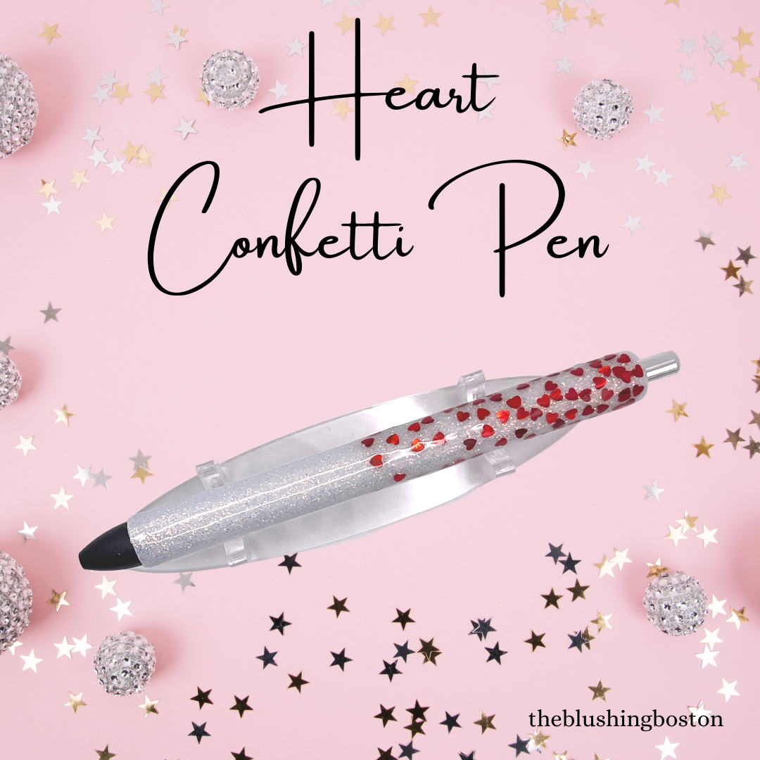 Heart Confetti - Personalizable - Pen