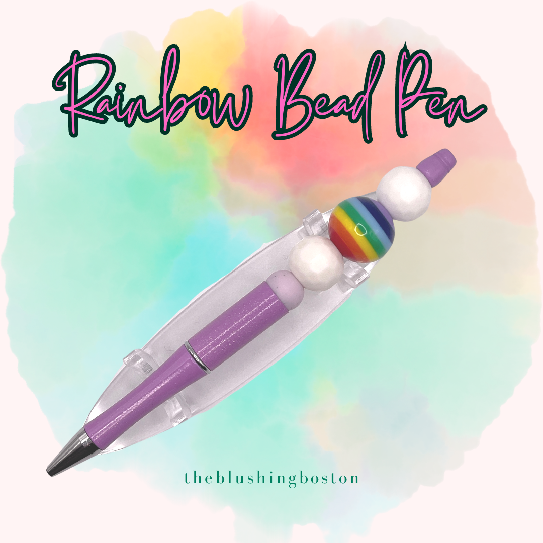 Rainbow Beaded Pen